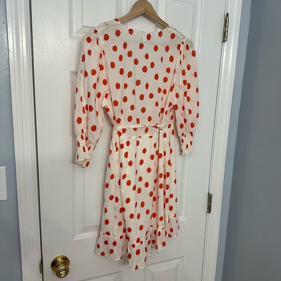 Rixo X Target Dress Mini Polka Dot Dainty Orange Twee Casual Summer Size Small - Picture 4 of 7